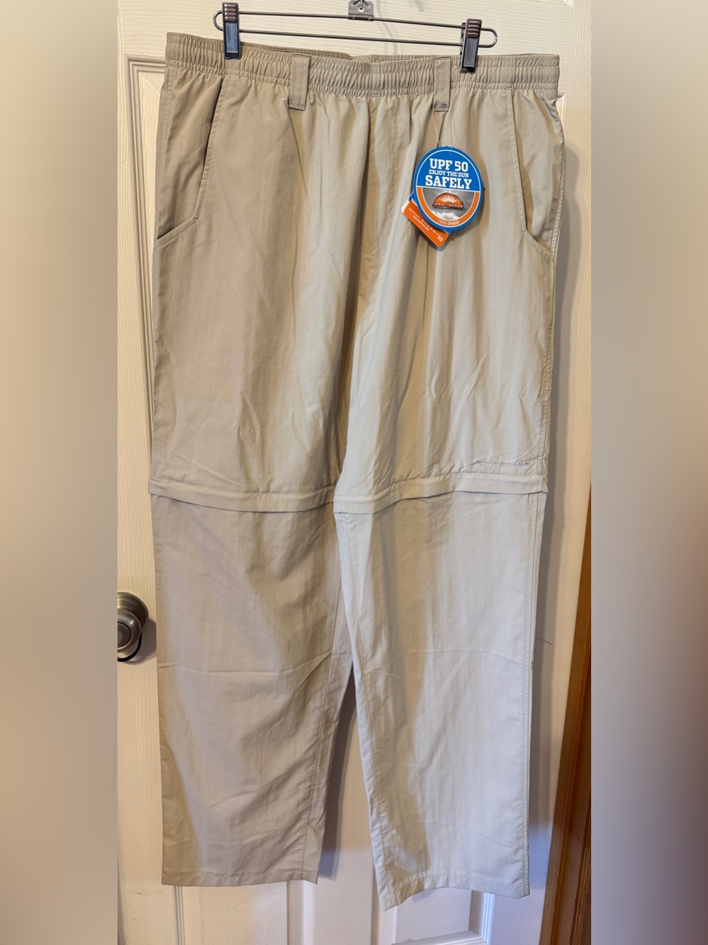 NWT Columbia Men's Khaki UPF 50 Backcast Convertible Pants Size: L/32